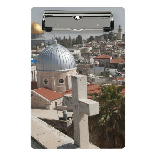 Silhouet van de Oude Stad van Jeruzalem Mini Klembord (Voorkant)