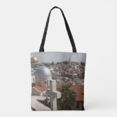 Silhouet van de Oude Stad van Jeruzalem Tote Bag (Achterkant)