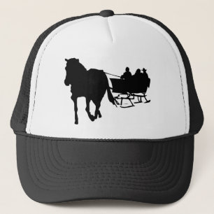 Silhouet van de Rit van de Ar in de Winter Trucker Pet