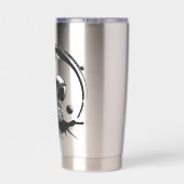 Silhouet van Deep Space Explorer Geïsoleerde Drinkbeker (Achterkant)