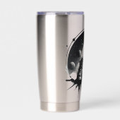 Silhouet van Deep Space Explorer Geïsoleerde Drinkbeker (Voorkant)