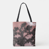 Silhouet van dennen- en palmbomen tote bag (Achterkant)