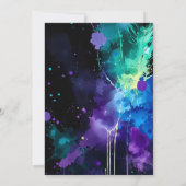 Silhouet van dino met nachtdinosaurus-thema kaart (Achterkant)