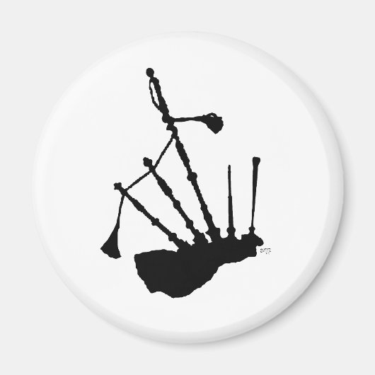 Silhouet van doedelzak magneet (Voorkant)