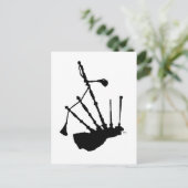 Silhouet van doedelzakken briefkaart (Staand voorkant)