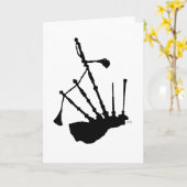 Silhouet van doedelzakken kaart (Gele Bloem)