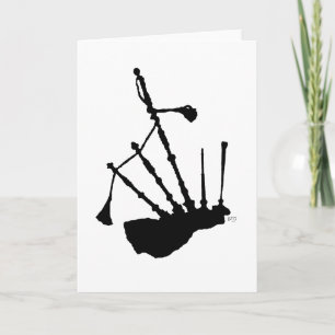 Silhouet van doedelzakken kaart