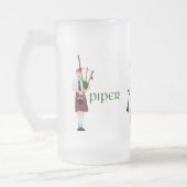 Silhouet van doedelzakken matglas bierpul (Links)