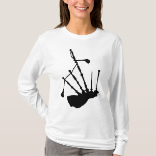 Silhouet van doedelzakken t-shirt