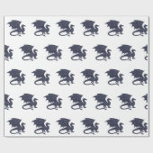 Silhouet van draak - Kies achtergrondkleur Cadeaupapier (Vlak)