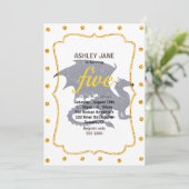 Silhouet van draak - Kies achtergrondkleur Kaart (Staand voorkant)