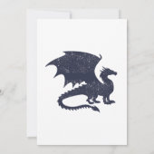 Silhouet van draak - Kies achtergrondkleur Kaart (Achterkant)