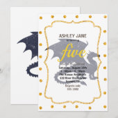 Silhouet van draak - Kies achtergrondkleur Kaart (Voorkant / Achterkant)