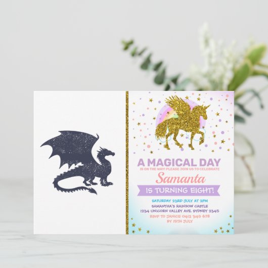 Silhouet van draak - Kies achtergrondkleur Kaart (Staand voorkant)