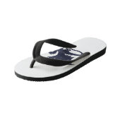 Silhouet van draak - Kies achtergrondkleur Kinder Teenslippers (Schuin)