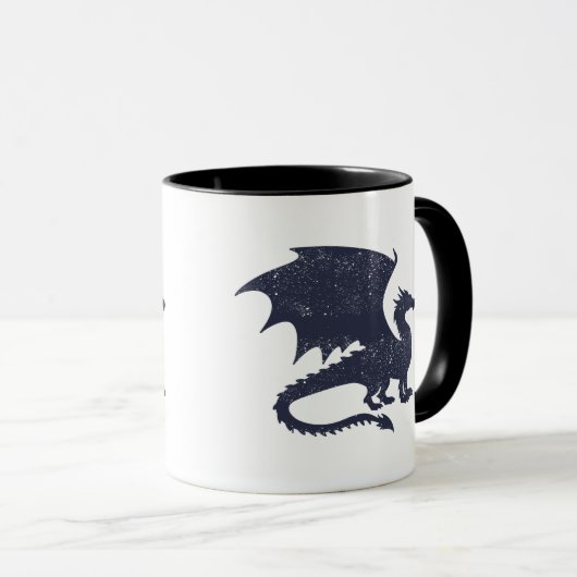 Silhouet van draak - Kies achtergrondkleur Mok (Voorkant rechts)