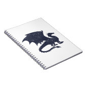 Silhouet van draak - Kies achtergrondkleur Notitieboek (Rechterzijde)