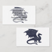 Silhouet van draak - Kies achtergrondkleur Visitekaartje (Voorkant / Achterkant)