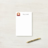 Silhouet van draak vliegend over tropisch eiland post-it® notes (Op bureau)