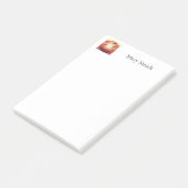 Silhouet van draak vliegend over tropisch eiland post-it® notes (Schuin)