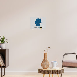 Silhouet van Duitsland Poster