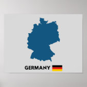 Silhouet van Duitsland Poster (Voorkant)