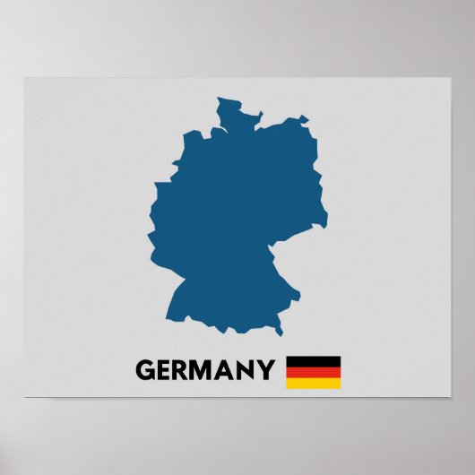 Silhouet van Duitsland Poster (Voorkant)