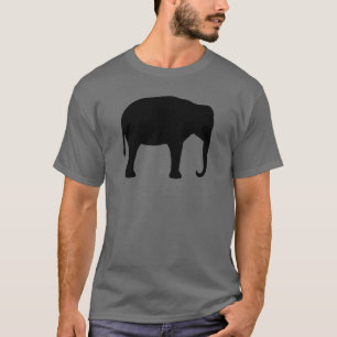 silhouet van een Aziatische olifant T-shirt
