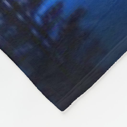 Silhouet van een Beer met Natuur landschap Fleece Deken (Hoek)