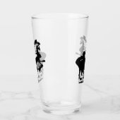 Silhouet van een boogschutter met wildlife scene glas (Links)