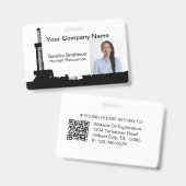 Silhouet van een boortoren  badge (Voor- en achterkant)