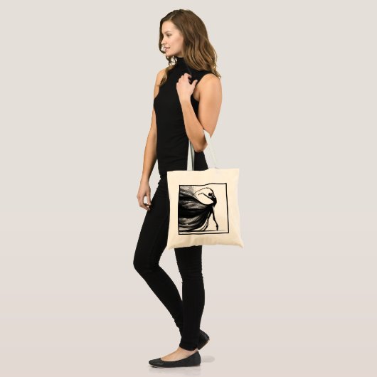 Silhouet van een danser op Pointe Tote Bag (Voorkant (model))