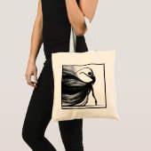 Silhouet van een danser op Pointe Tote Bag (Voorkant (product))