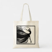 Silhouet van een danser op Pointe Tote Bag (Achterkant)