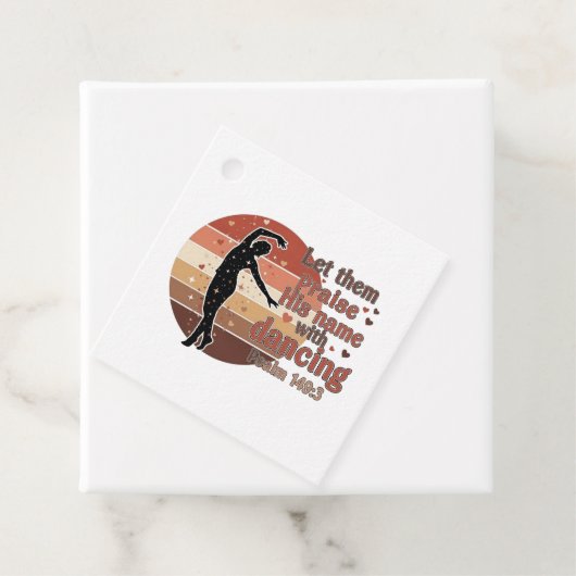 Silhouet van een danser - op Psalm gebaseerd ontwe Bedankjes Labels (In situ)