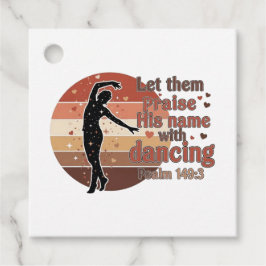 Silhouet van een danser - op Psalm gebaseerd ontwe Bedankjes Labels