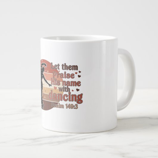 Silhouet van een danser - op Psalm gebaseerd ontwe Grote Koffiekop (Voorkant rechts)