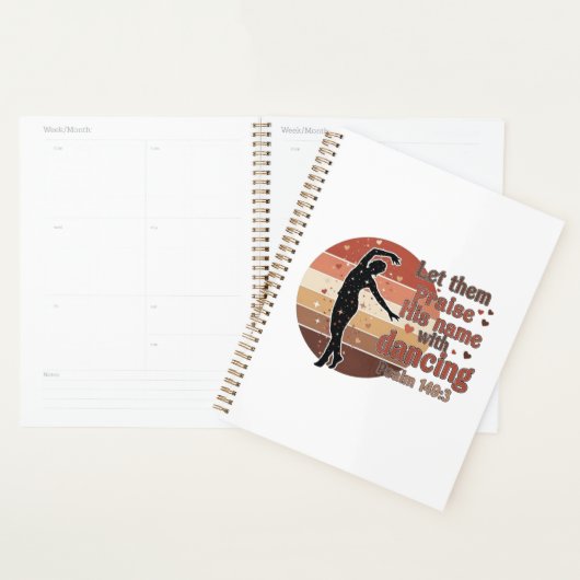 Silhouet van een danser - op Psalm gebaseerd ontwe Planner (Display)