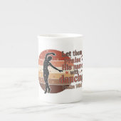 Silhouet van een danser - op Psalm gebaseerd ontwe Porselein Kop (Voorkant)