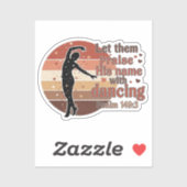 Silhouet van een danser - op Psalm gebaseerd ontwe Sticker (Vel)
