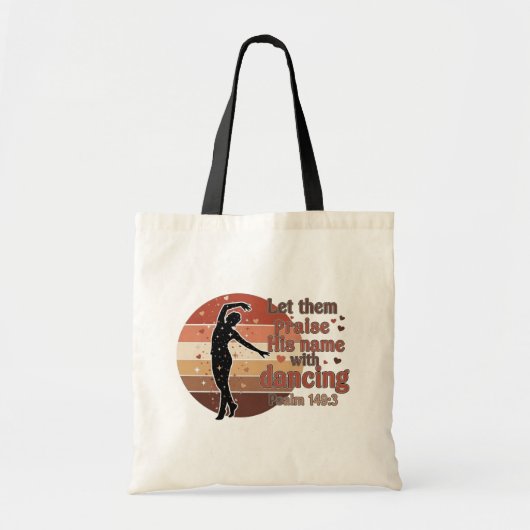 Silhouet van een danser - op Psalm gebaseerd ontwe Tote Bag (Voorkant)