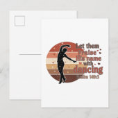 Silhouet van een danser - op Psalm gebaseerd ontwe Uitnodiging Briefkaart (Voorkant / Achterkant)