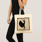 Silhouet van een danser tote bag (Voorkant (product))