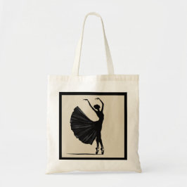 Silhouet van een danser tote bag