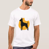 Silhouet van een Dobermans T-shirt (Voorkant)