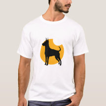 Silhouet van een Dobermans
