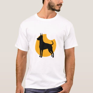 Silhouet van een Dobermans T-shirt