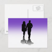 Silhouet van een echtpaar briefkaart (Voorkant / Achterkant)