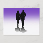 Silhouet van een echtpaar briefkaart (Voorkant)
