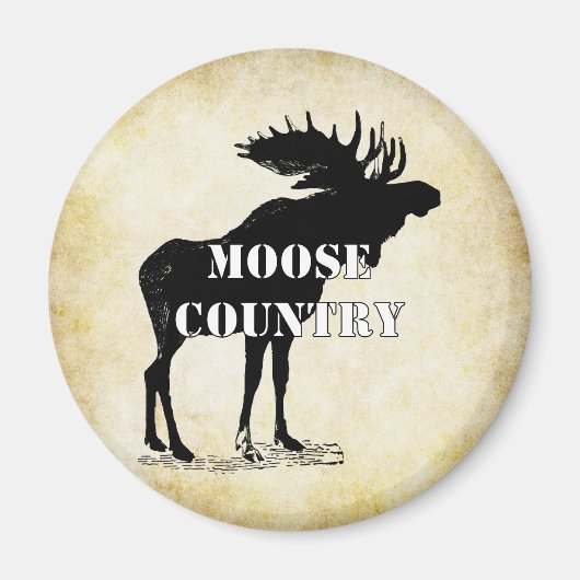 Silhouet van een eland magneet (Voorkant)